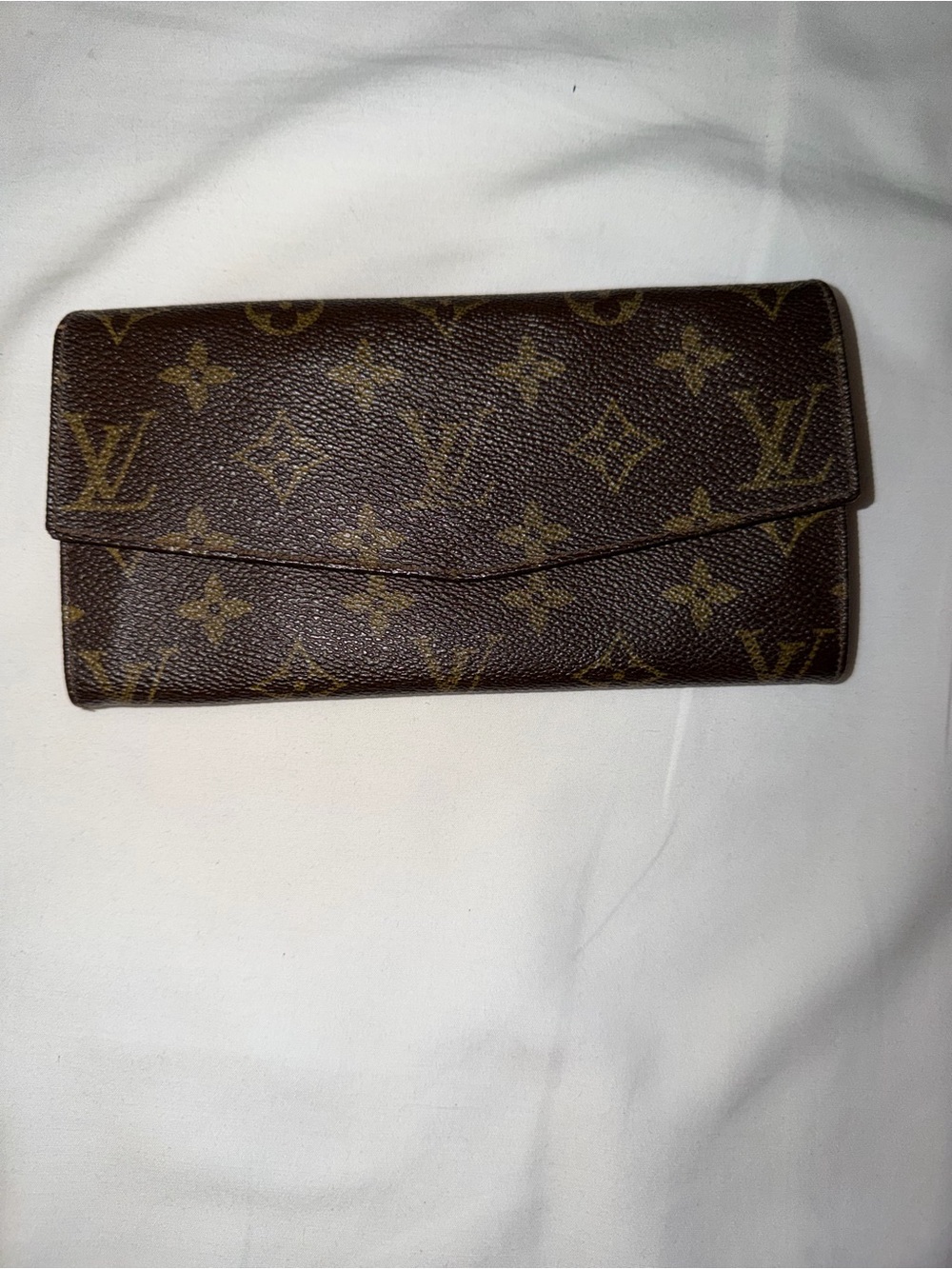 Louis Vuitton Monogram Canvas Flap Wallet in Brown
